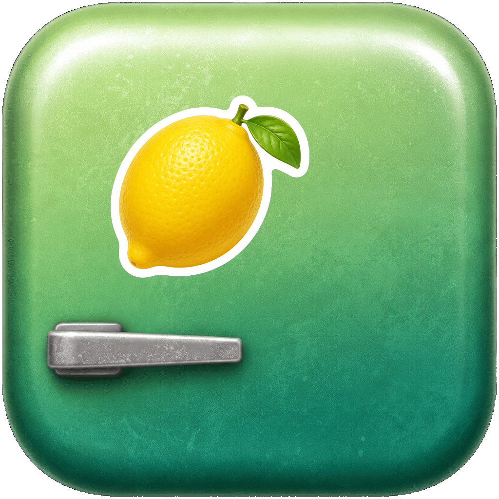 PocketSave fridge logo with lemon